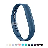 LEEFOX Band for Fitbit Flex 2, Adjustable Fit Bit Flex 2 Accessory Silicon Replacement Wristband w/Fastener Clasp Fitness Strap for Original Flex 2, Navy, Small(Psalm 23-3)