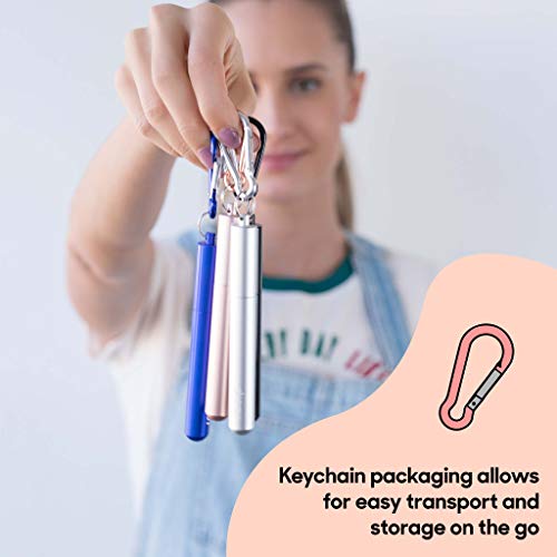image for FLYBY Portable Reusable Drinking Straws | Collapsible & Foldable Teles