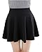 ReachMe Womens Basic Skater Skirt Versatile Stretchy Flared Casual Mini Skirt