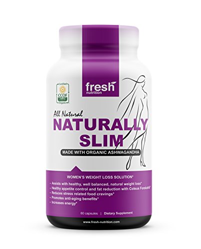 ORGANIC - Naturally Slim Womens Weight Loss Supplement and Fat Burner Pills - Best for Natural Weight Loss - CCOF Organic Certified - Non GMO - Vegan - Gluten Free - Made in the USA 120 Caps (Best Fat Burning Vitamins)