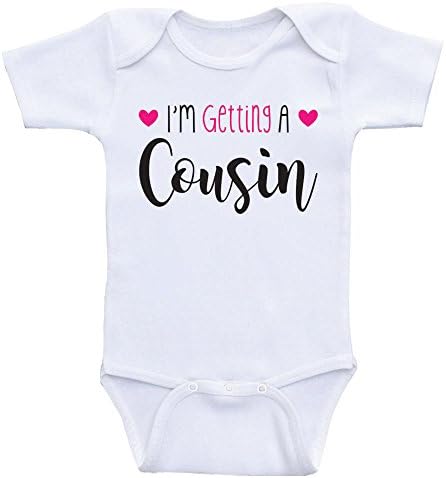 Heart Co DesignsAnnouncement Cousin Baby Clothes - I'm Getting A Cousin - Bodysuits