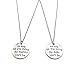 IDLAN Mother Daughter Necklace Set of Two Quote Necklace 18 inch Stainless Steel Necklace