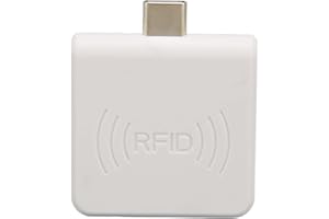 ZJCHAO Credit Card Reader, 125Khz Portable Smart Card Reader Square Card Reader Credit Card Reader Mobile Phone Card Reader Smart Card Reader (White)