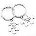 Top Plaza 2pcs Set Couples Keychain Keyring Silver Alloy You Are My Person Key Chain Key Ring For Couples Lover - Valentine's Day Gift