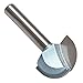 Core Box Router Bit, EnPoint Round Nose Bit 1/4In Shank Carbide-Tipped 2 Flutes Radius Core Box Router Bit 7/8
