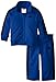 adidas Baby Boys' Iconic Tricot Jacket and Pant Set, Blue/Black, 12 Months