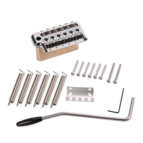 difcuyg5Ozw Professional ST Electric Guitar Tremolo System Brass Bridge with Stainless Steel Saddles Instruments Part