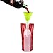Accmor Wine Bottle Bag Flask, Portable Wine Accessories, Reusable Flexible Collapsible Leek Proof Liquid Accessories for Gift Travel Camping BBQ Party Beach Hiking Home Kitchen