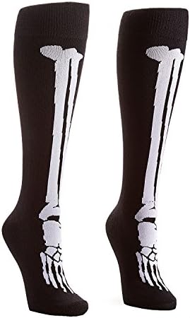 Yo-Sox Womens Bone Over The Calf sock with a Sock Ring, Black, Size 6 - 10