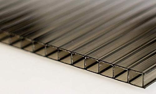 Teknorm 8 mm Bronze Polycarbonate Sheets (Length:0.60m Width:1.00m) for Greenhouse Canopy Carport Cold Frame (ONLY Available Mainland UK)