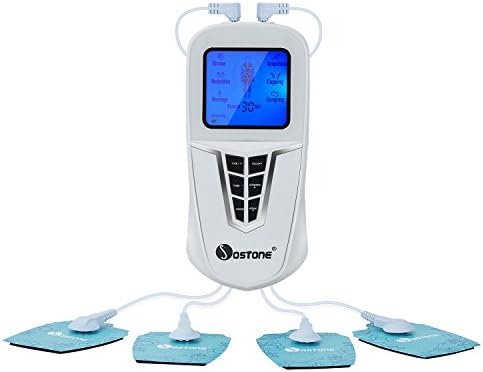 Cranvel FDA Cleared TENS Unit Electronic Pulse Massager,Portable TENS Unit 6 Modes with 4 Pads Adjustable Speed and Intensity for Muscle Pain Relief