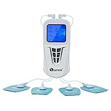 Cranvel FDA Cleared TENS Unit Electronic Pulse Massager,Portable TENS Unit 6 Modes with 4 Pads Adjustable Speed and Intensity for Muscle Pain Relief