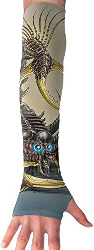 Sun Protection Anti-UV Arm Sleeves Scorpion Art Compression Armguard Band Unisex Cycling Fishing Golf Outdoor Sports Protective Hand Cover Gloves 1 Pair