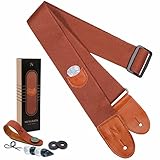 Guitar Strap with Pick Pocket, 100% Cotton Full