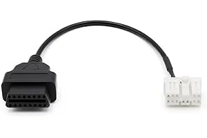 Goliton OBD 12 Pin to OBD2 16 Pin Connector Adapter Compatible with Tesla Model X/S 2012-2015