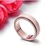 PAURO Women's Stainless Steel Rose Gold Plated Sandblast Finish Lucky Spinner Worry Ring Band 6MM Size 8