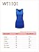 MBJ WT1101 Womens Basic Extra Long Tunic Tank Top with Side Shirring L WHITE