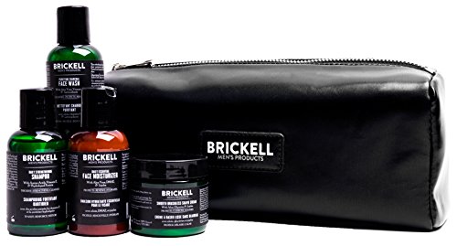 Brickell men s leather toiletry bag (dopp kit) includes smooth br…