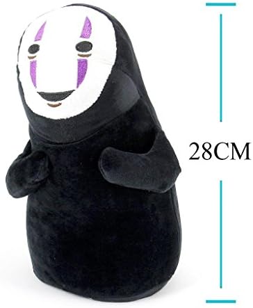 PEIYUE 11" Anime Spirited Away Cosplay No-Face Stuffed Plush Faceless Black Stuffed Toy Doll Black