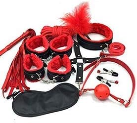 YierM Soft Leather Couple Training Kits (Red and Black) -10 Pieces