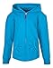 Hanes Girl Full-Zip Hooded Sweatshirt,Intense Aqua,X-Small