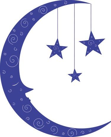 Amazon Com Pretty Dainty Girly Crescent Moon Cartoon Vinyl Decal Sticker 4 Tall 1 Automotive