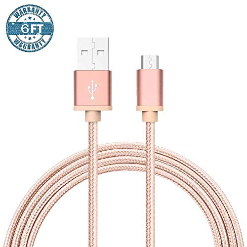Micro USB Cable, GreenElec [1 Pack 6FT] Extra Long Tangle-free Premium Nylon Braided High Speed USB 2.0 Power Charging Cable for Samsung Galaxy, HTC, Motorola, Nokia, LG, Android MP3 players and More - Thumbnail 5