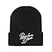 Kokkn Panic At The Disco Winter Warm Knit Beanie Embroidery Hat Winter Skully Letter Beanie Cap (Black)