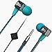 SIHIVIVE Headphones, Best Workout Earbuds Noise-isolating Quality Headphones with Microphone Strong Bass Wired Headset for iPhone Ipod Samsung Apple and Android(Black and Blue)
