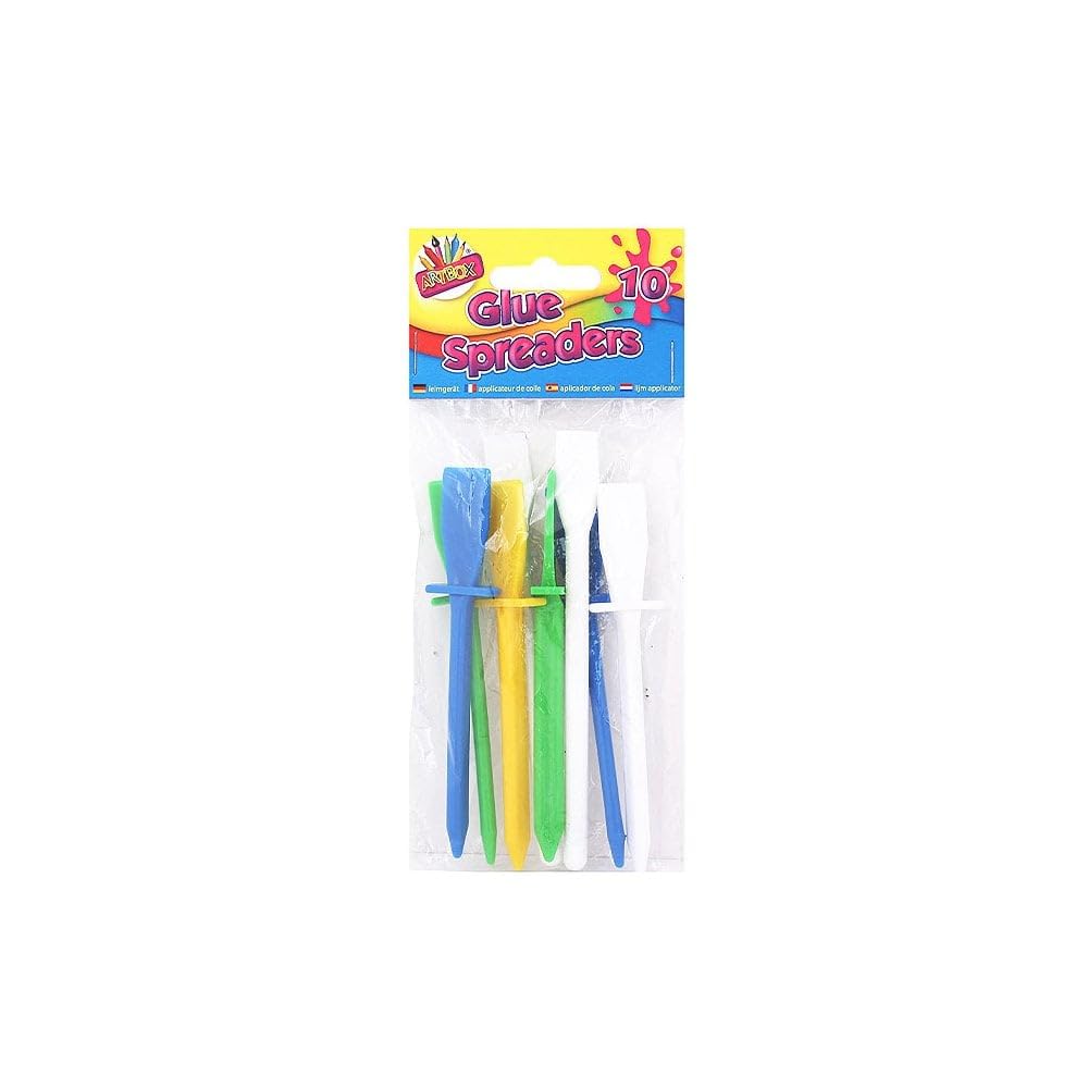 THE ART BOXARTBOX 5-Inch Coloured Glue Spreader (Pack of 10), 1072