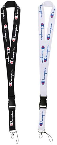 Lanyard with Hook and Buckle, Street Fashion Neck Lanyard for Keys Phones ID Badge Holder Bags Accessories - 2 Pack
