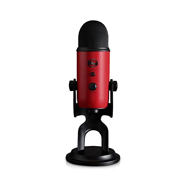 BLUE Yeti Red USB Mikrofon Bundle mit Knox Studio Ständer, Studio Kopfhörer und Popfilter (4 Stück) – Bild 3
