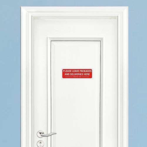 Please Leave Packages and Deliveries Here Sign, Fade Resistant Aluminum