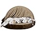 FurHaven Pet Dog Bed | Orthopedic Round Microvelvet Snuggery Burrow Pet Bed for Dogs & Cats, Espresso, 35-inch