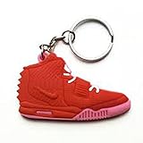 Yeezy 2 II Red October Pure Platinum Sneaker Solar Red AJ 23 Keychain Keyring (Red October)