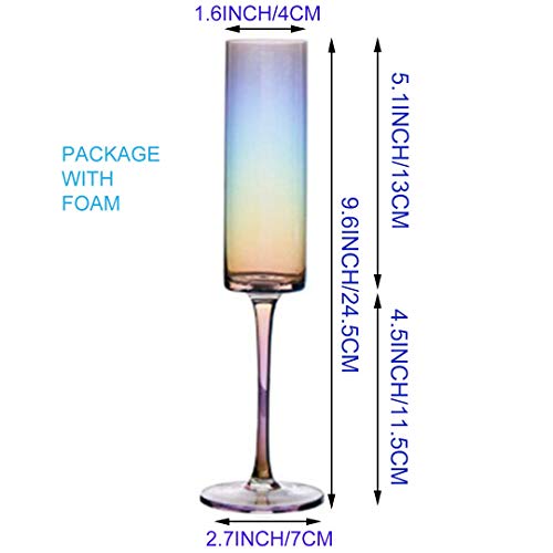 Colorful Champagne Glass Flutes - Image 4