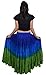 Wevez® Women's ATS Tribal Dip Dye 25 Yard Skirt, One Size, Royal/Heena