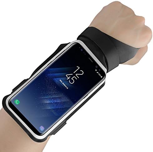 LANTION Sport Wristband for Galaxy S8 Plus Night Reflector Running Armband / Cycling Forearm Band with Key Cards Cash Pockets (for 5.5’’-6.2’’ Phones)