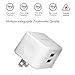 Wall Charger, ARCHEER 17W 3.4A Dual USB Port Wall Charger Adapter for Smartphones and Tablets, White, 1 Pack