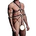 Strict Male Body Harness, Sexy Slave Adjustable Full Body Chest Harness with Cock Strap, PU Leather Bondage Kit for Menthumb 3