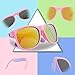 RIVBOS Rubber Kids Polarized Sunglasses With Strap Glasses Shades for Boys Girls Baby and Children Age 3-10 RBK023 （Pink Coating Lens）