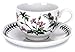 Portmeirion 60820AZ Botanical Garden Tea Cup and Saucer, Set of 6 Assorted Motifs, set, Blue, White