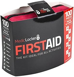 Compact First Aid Kit - 100 Pieces - Small and Lightweight - Perfect for Home, Office, Car, Camping and Travel