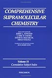 Cumulative Subject Index Vol. 11, Lehn, Jean-Marie and Atwood, Jerry L., 0080427235