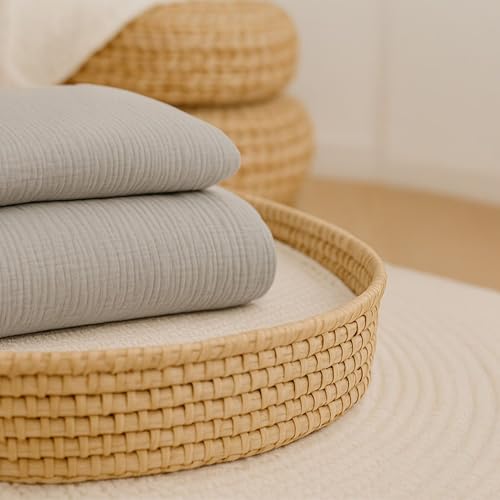 Muslin Fabric by the Metre 5 m x 160 cm – Fabrics for Sewing Patchwork Decoration and Crafts Ideal for Creative Sewing Projects and Home Clothes Costumes Oeko-Tex Light Beige
