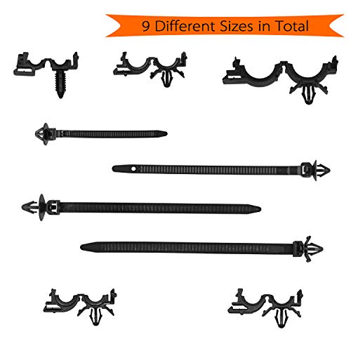 Auto Clips Car Wire Harness Routing Clip Assortment Wiring Harness Wire Loom Routing Clips Universal 125 PCS Retainer Car Clips Contains 6 different sizes Replacement Parts For Honda GM Mazda - Thumbnail 3