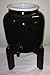 Ceramic Black Solid Water Dispenser and Black Counter Stand