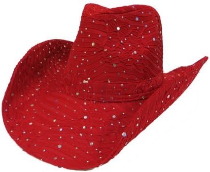 Great Deals! Red Sparkle Western Hat Apparel