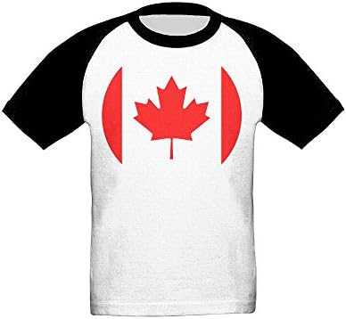 GuiH Canada 2 Boys &amp; Girls Baby Raglan Cozy 100% Cotton Tee Unisex Black 5-6 Toddler