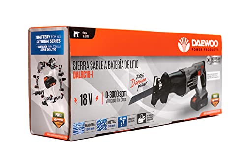 Daewoo DALRC18-1 Akku-Säbelsäge | U-FORCE 18V Lithium batteriebetriebene Säge | B/O Säge | LED-Zielleuchte… – Bild 3